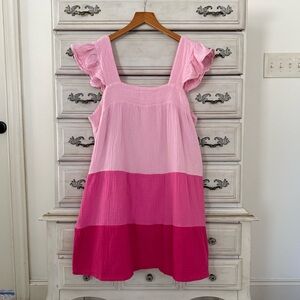 Vici Pink Tiered Mini Dress